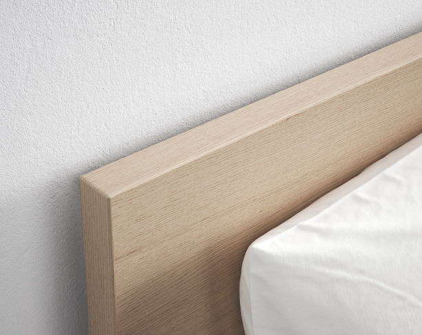 宜家ORE高寝具，白色玻璃橡木贴面 IKEA  990.226.73