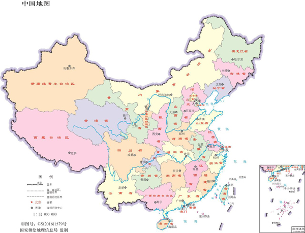 水墨版中国34个省级行政区地图快来看看你家乡的是什么样子