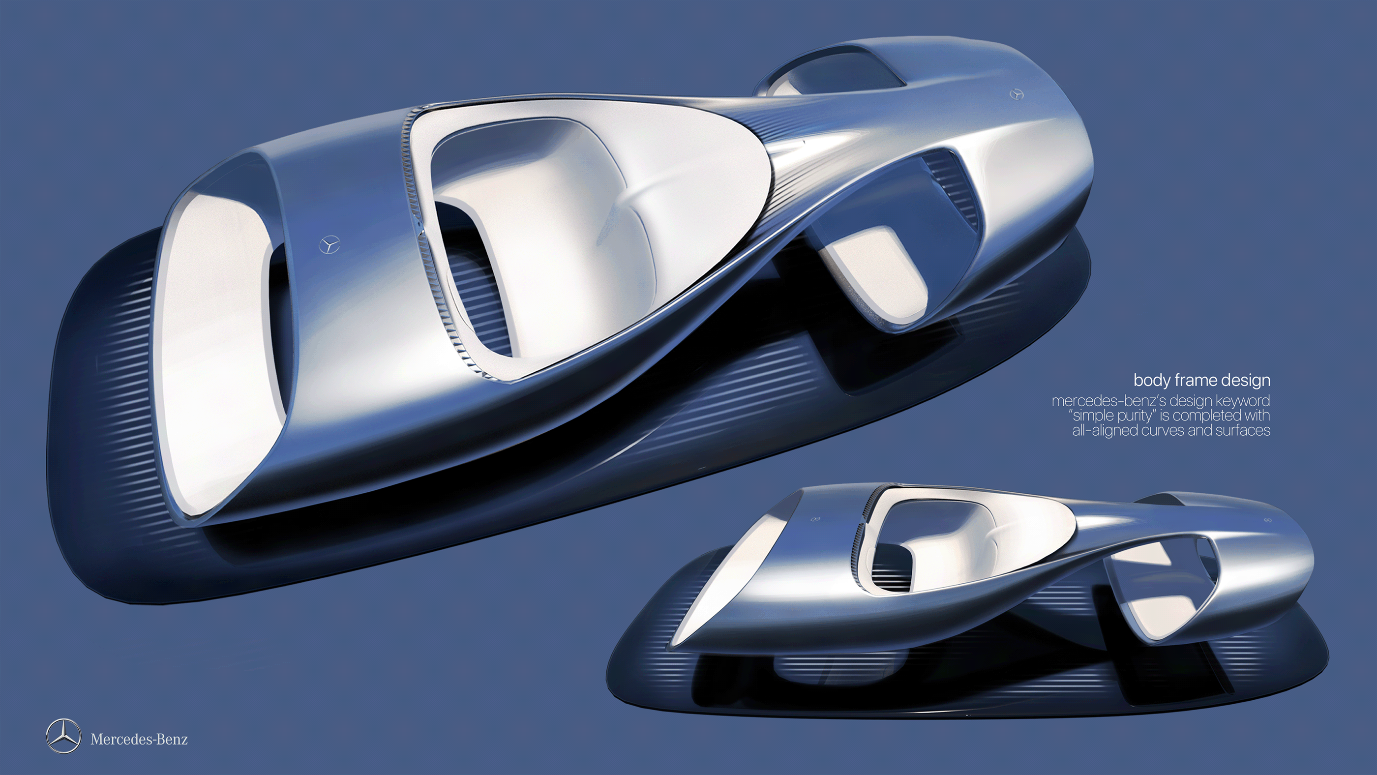 【优秀汽车展板】mercedes 未来汽车概念化内饰设计