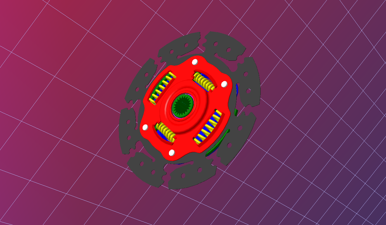离合器扭转减振器3d图纸
