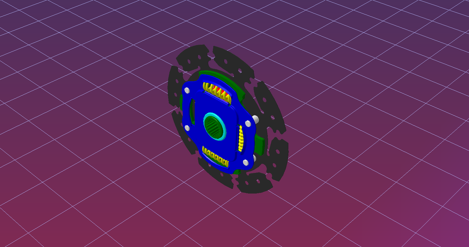 离合器扭转减振器3d图纸