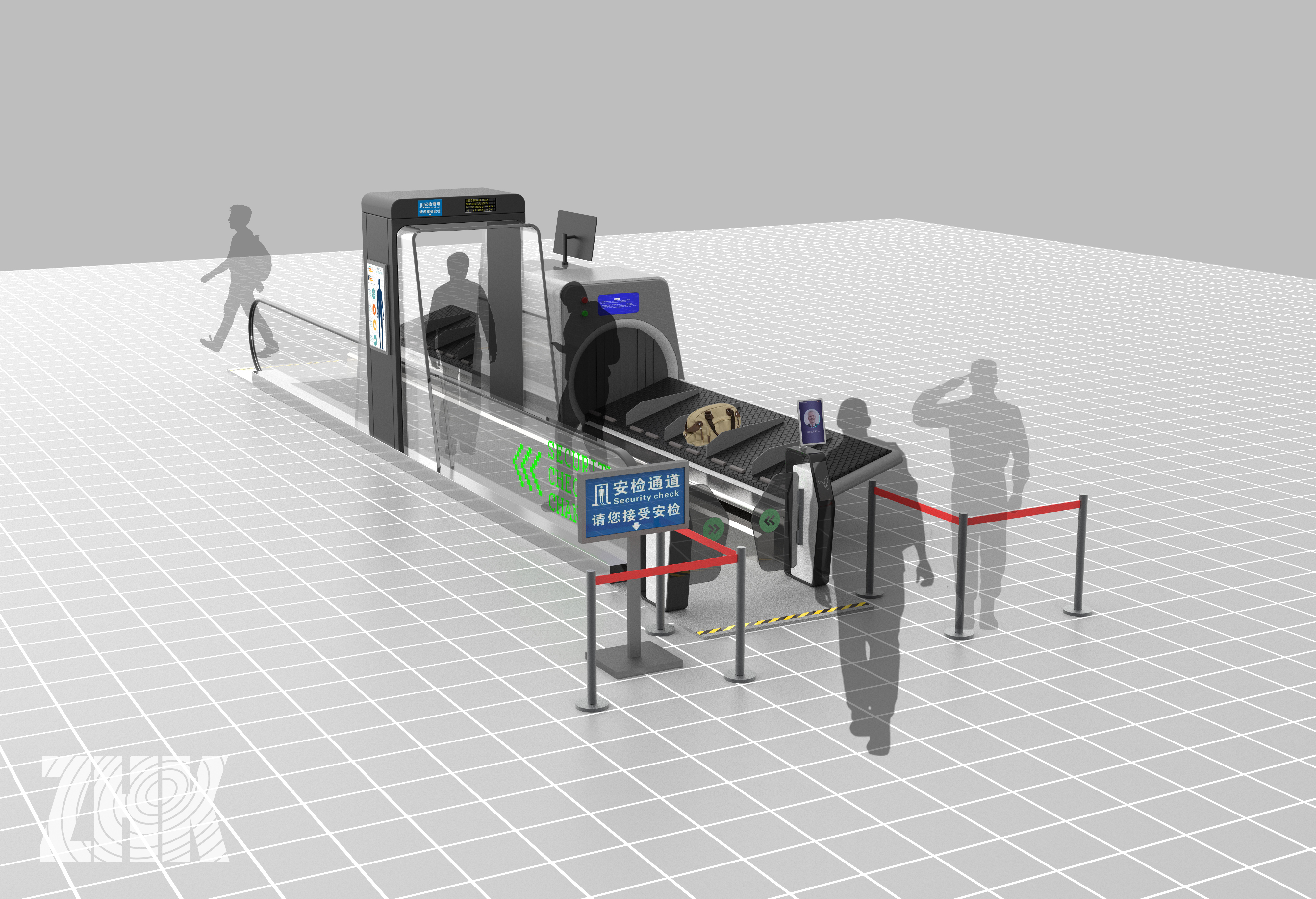毕设地铁站快速安检通道创新设计