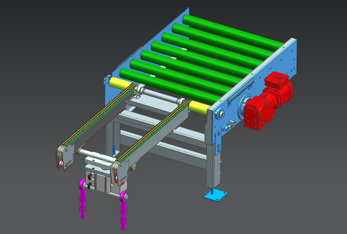 20200225-004-drum transfer转鼓滚筒输送机3d图纸
