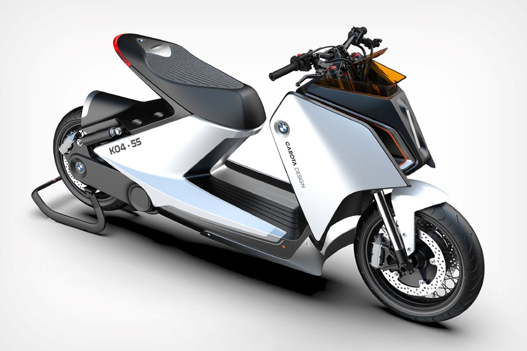 宝马,e-scooter,悬臂座椅,概念,电动摩托车
