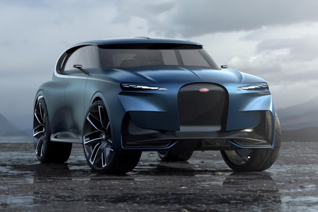 汽车设计bugatti标志着未来豪华电动suv的来临