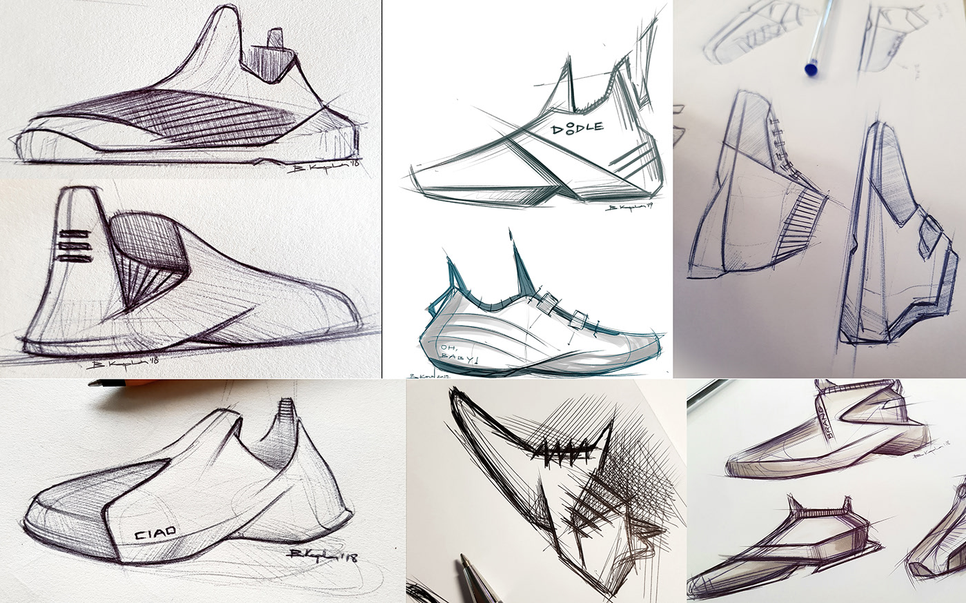 shoes sketches——关于时尚鞋子的草图绘制,你一定会