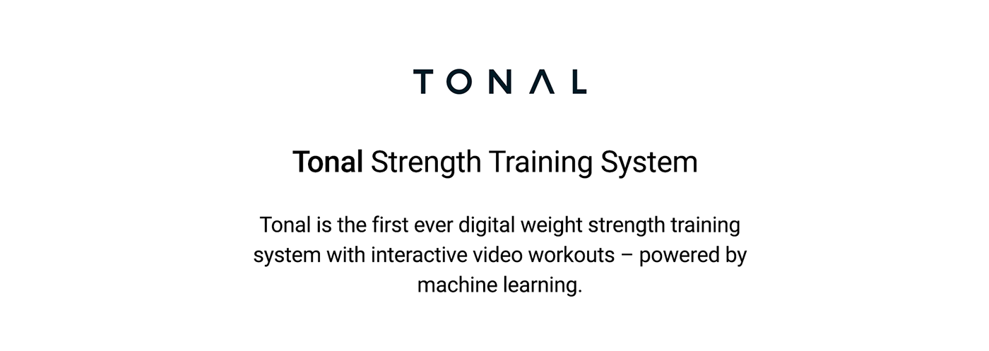 tonal力量训练系统,家里的健身房!
