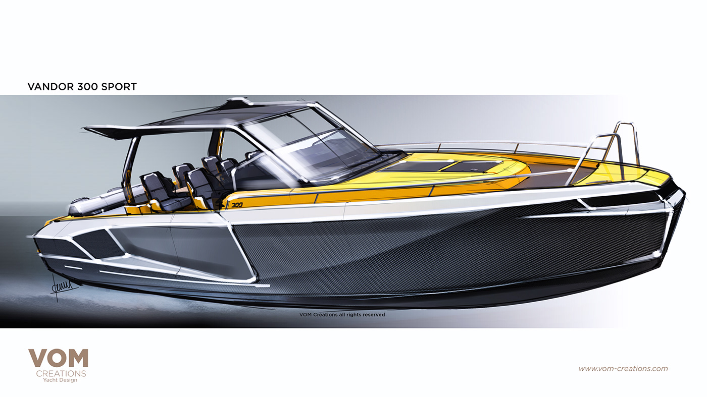 vandor300sport游艇设计图欣赏