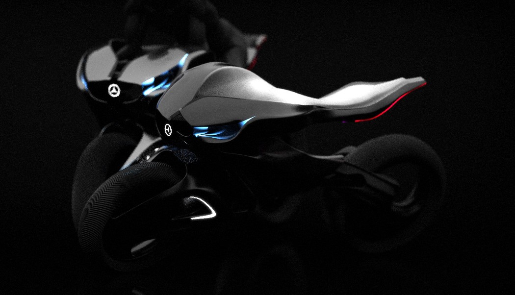 这么酷的奔驰概念摩托车多希望能量产