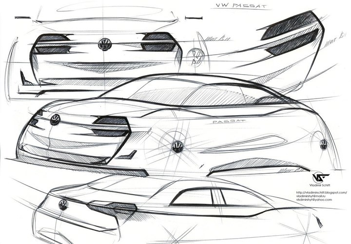 汽车设计手绘草图