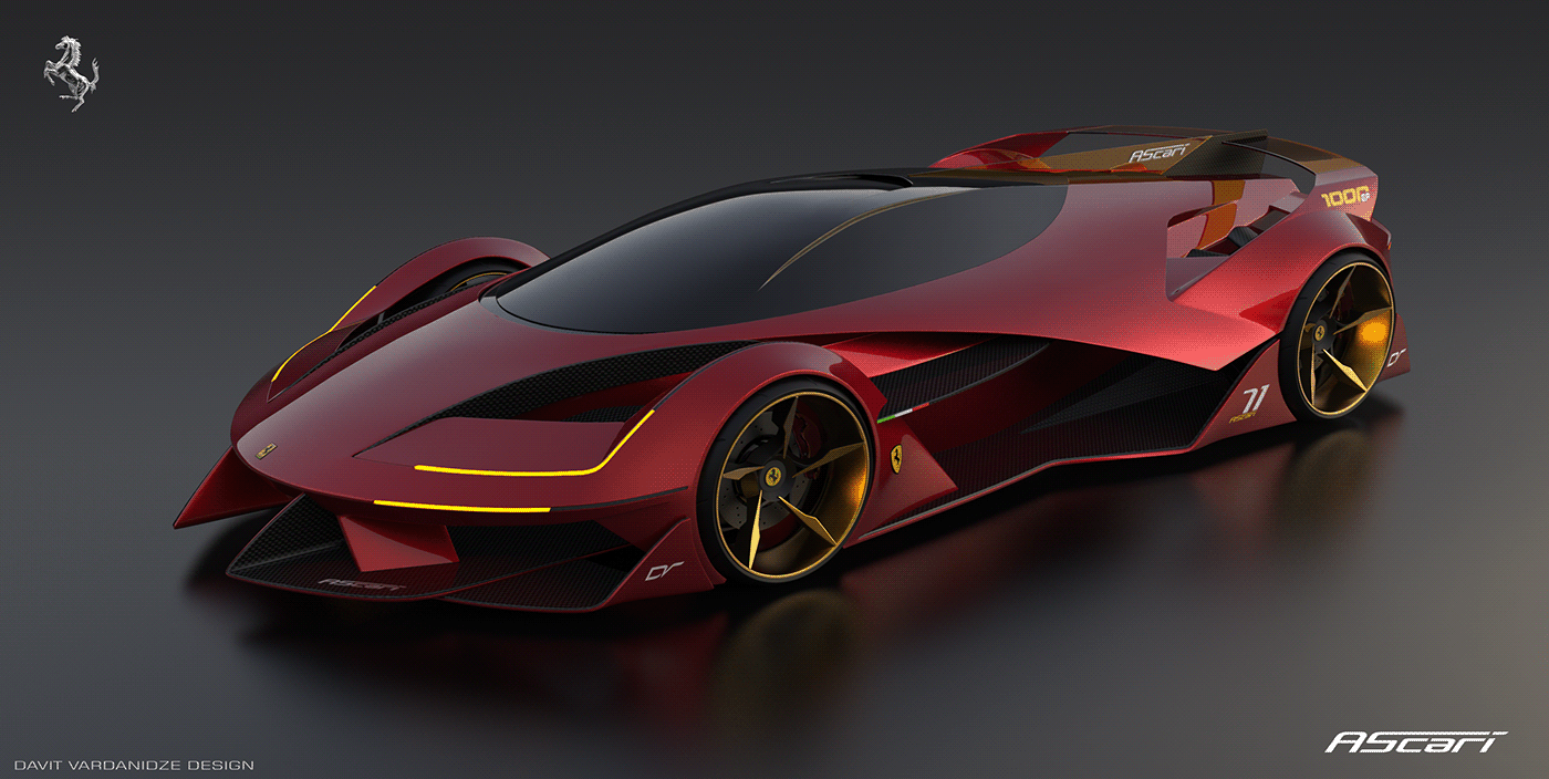 davit vardanidze,3d,模型制作,法拉利,ferrari,ascari,一级方程式