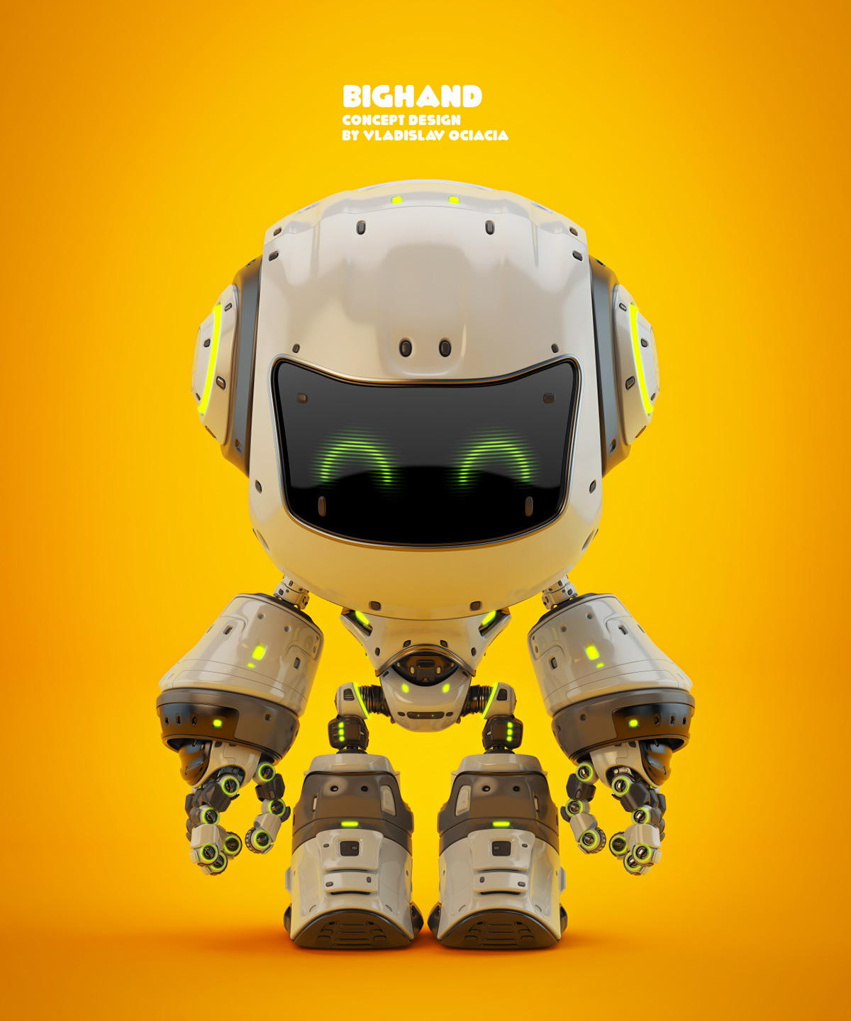 bighand robot ii"大手大脚"的可爱机器人!