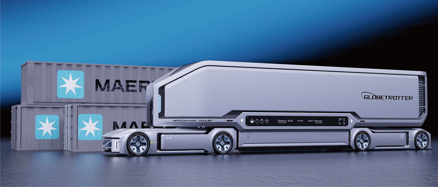 沃尔沃卡车"blatand"是未来无人驾驶高速概念卡车.