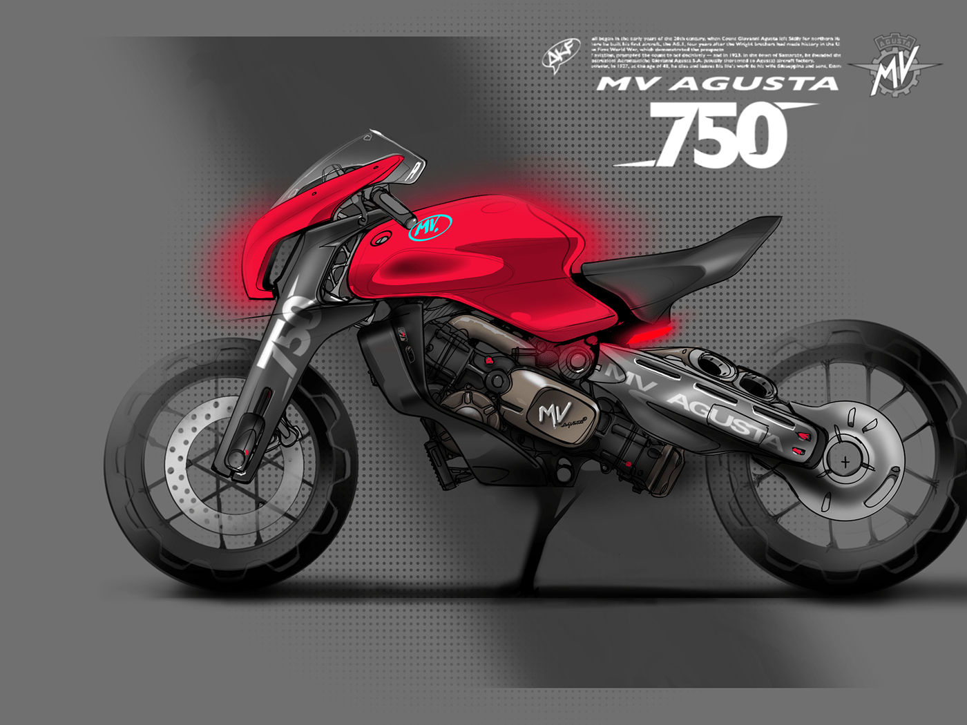 mvagusta750原型概念超酷的摩托车