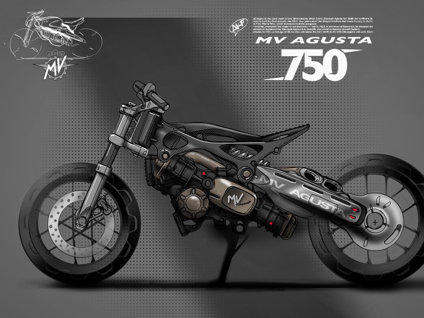 mv agusta-750原型概念,超酷的摩托车!