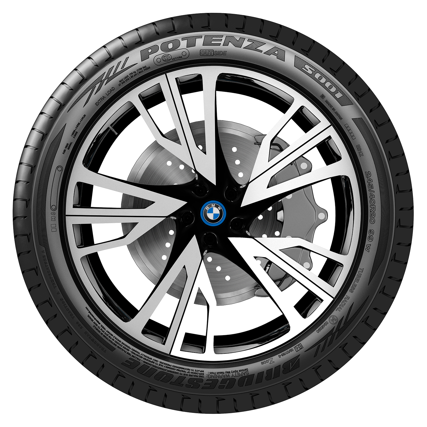 精益求精宝马i8轮胎的模型制造bridgestonewheel