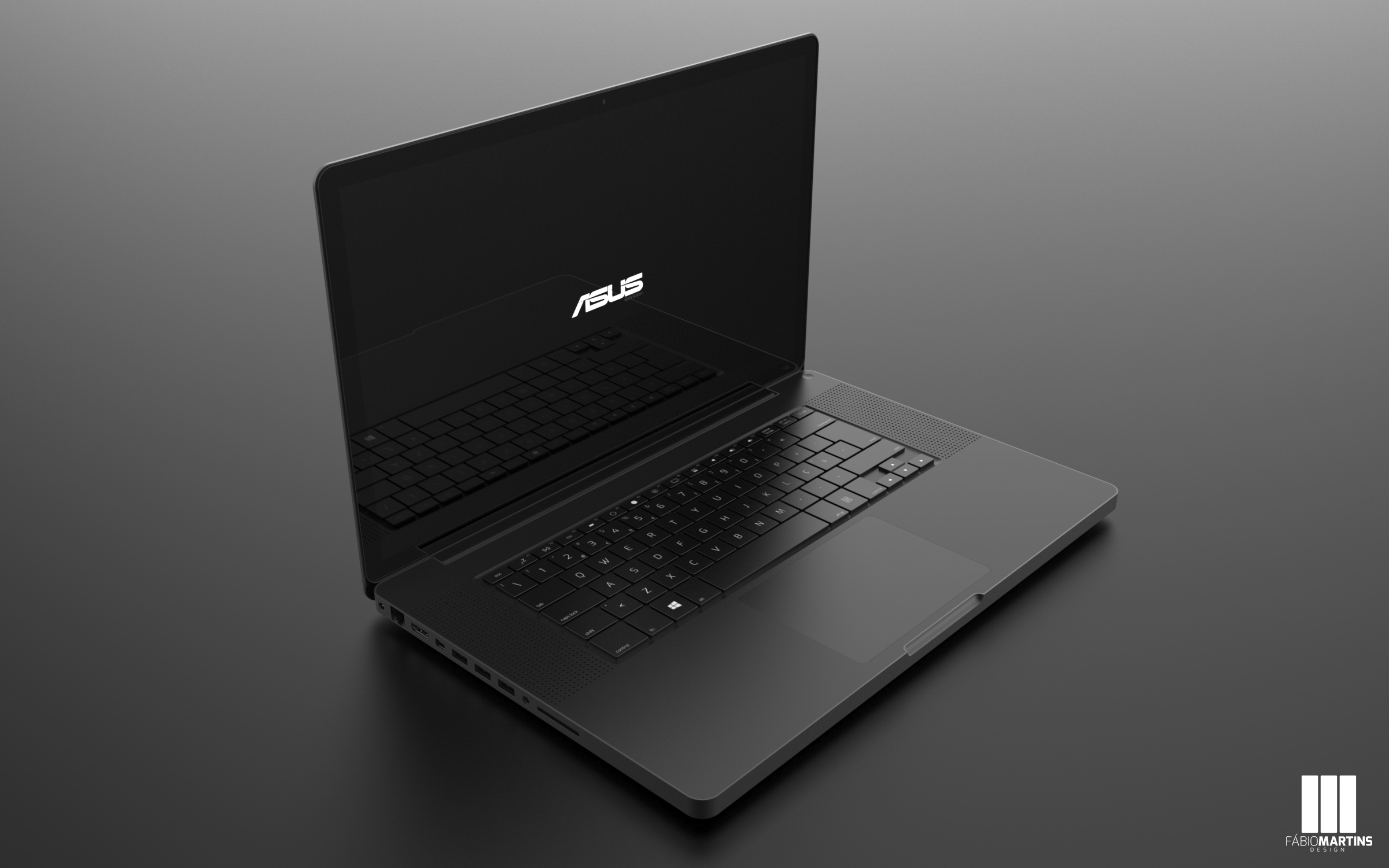 设计师很钟爱他的 asus n550jk,所以在其基础对华硕本本做了一些改进