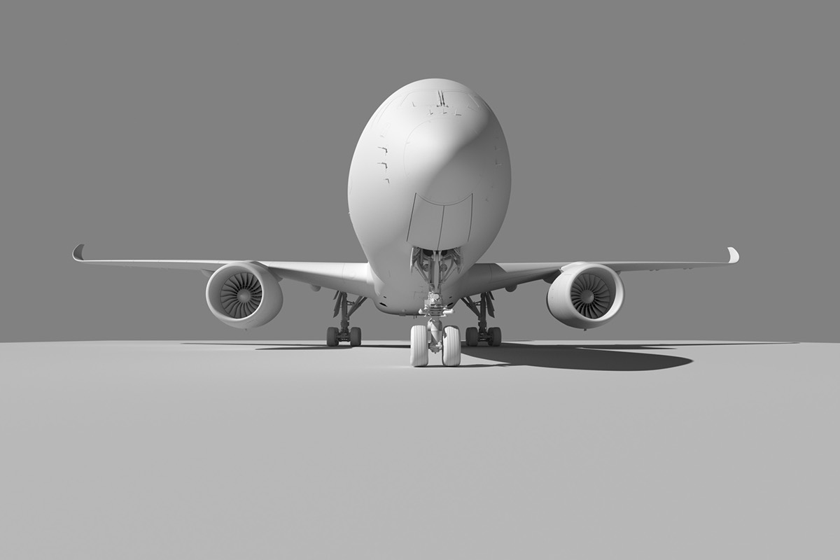 飞机,a350-900,渲染,3dsmax,空中巴士