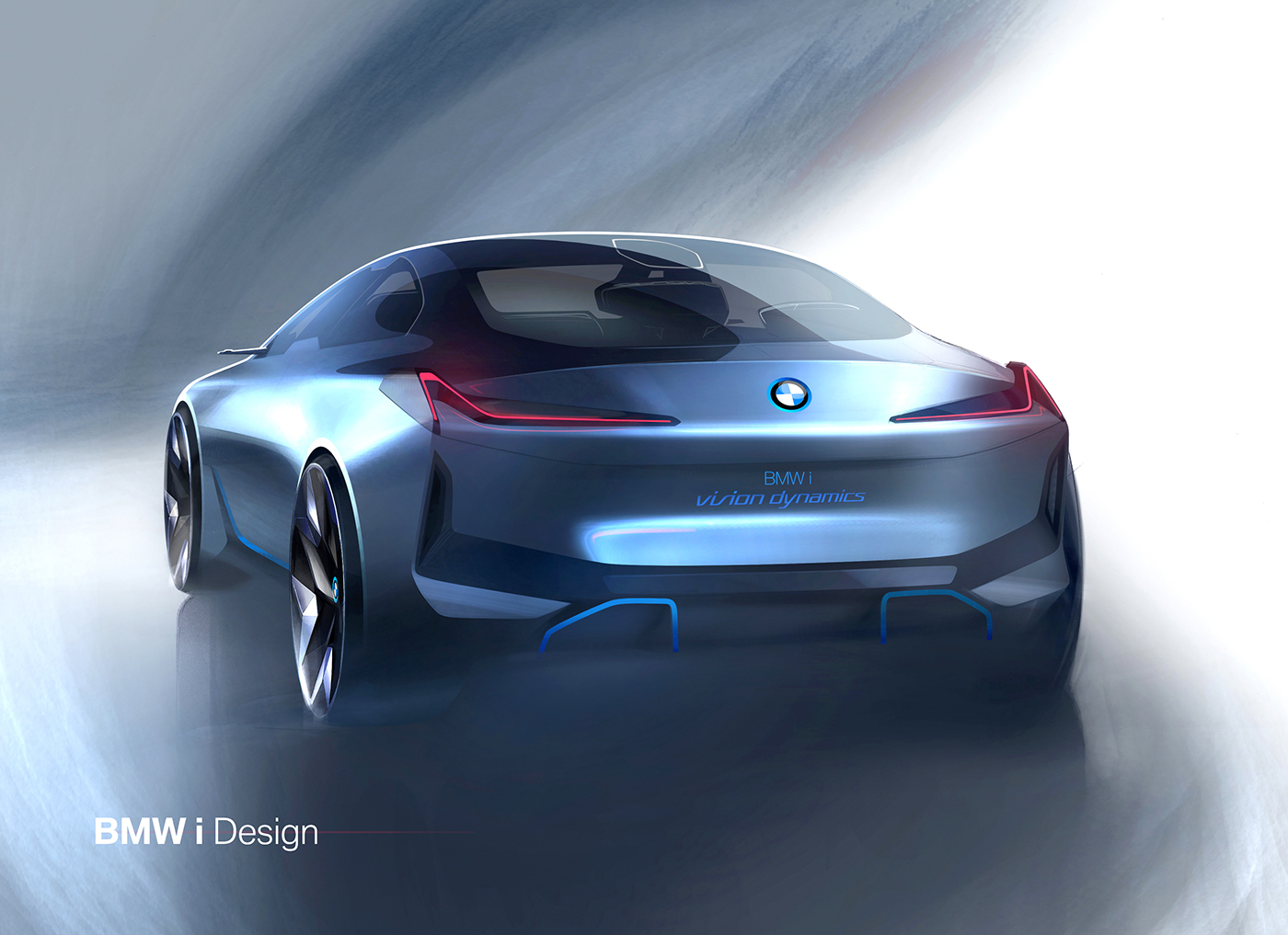 宝马全新豪华电动概念跑车bmw i vision dynamics官方设计草图欣赏