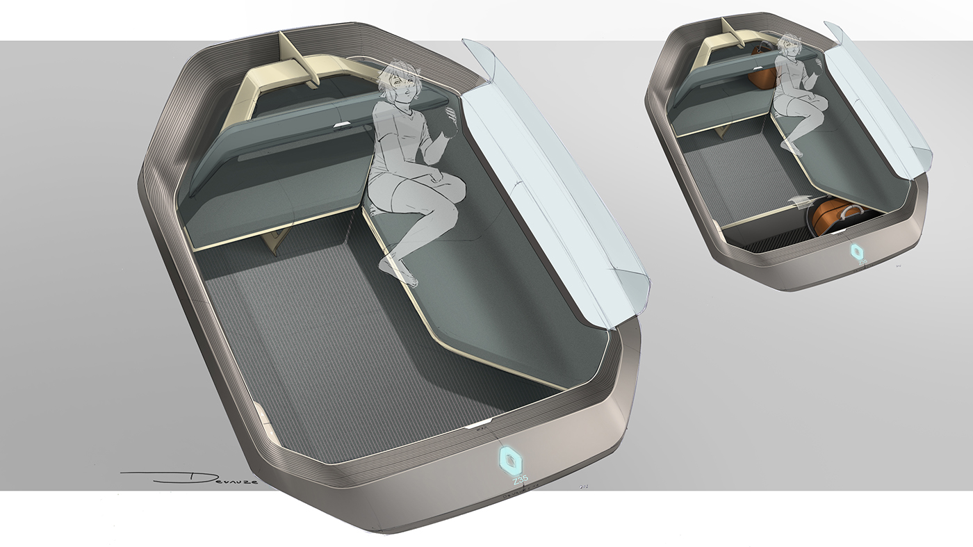 【汽车】雷诺 z35 ez-go,2022年城市智能汽车设计—草图