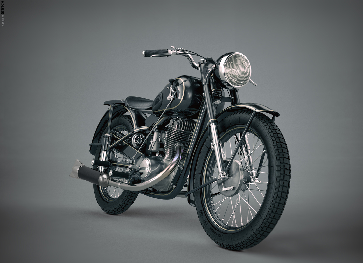 retro bike cg renders 复古摩托车,跑出最狂野的你