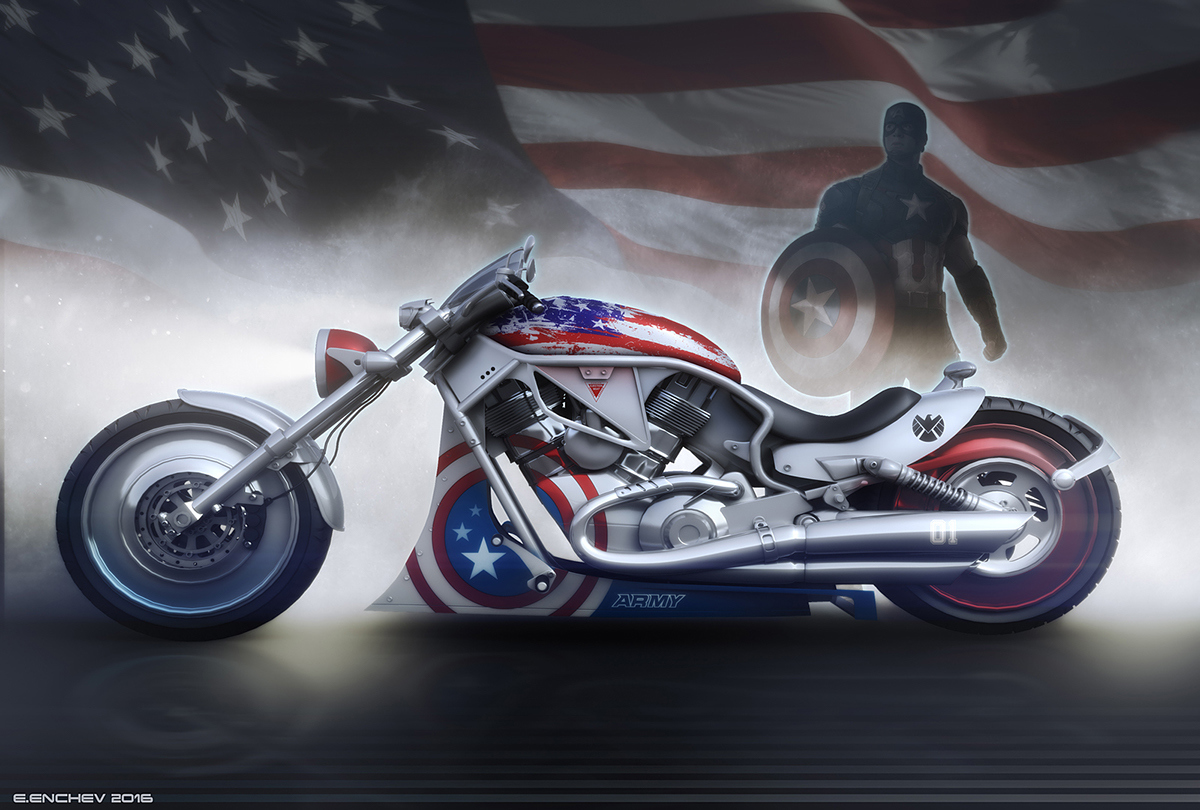美国队长专用摩托车