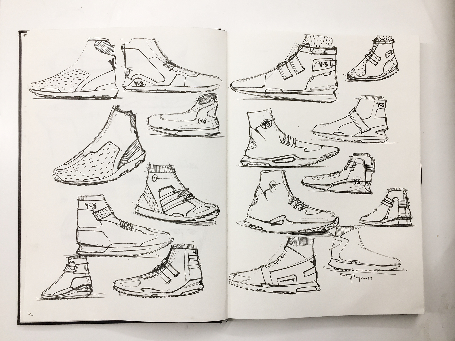 【运动鞋草图合集】闲暇时间画草图了解产品的形式,功能和细节