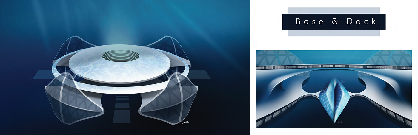 2100oceanictransporter未来海洋城市的海洋运输船灵感来自海洋生物