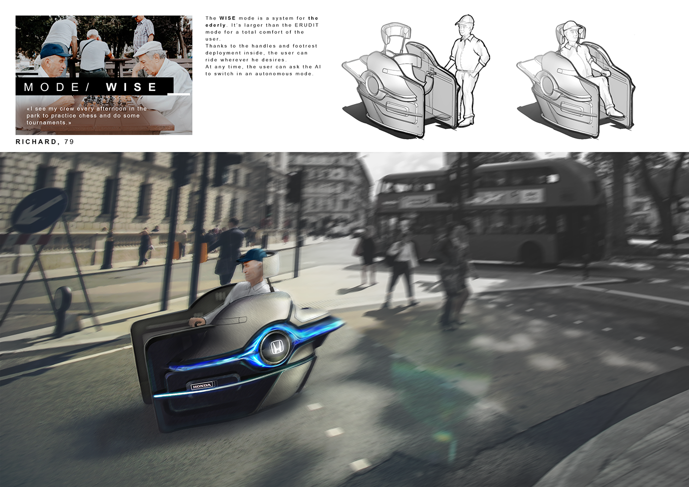 本田模块化的概念车是设计师对2030年新一代设备的