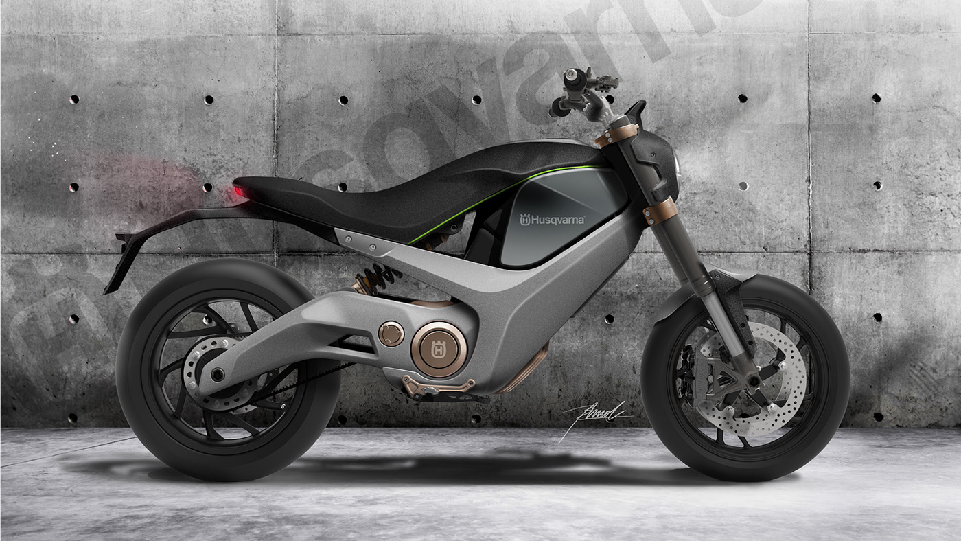 未来的代表:husqvarna nova 电动摩托车(概念)