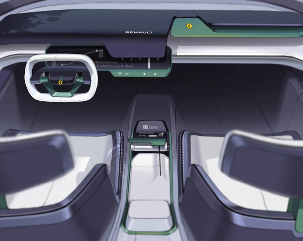 【第81期TOP榜铜奖】Renault Lungo - Intercity commuter concept自动驾驶内饰设计