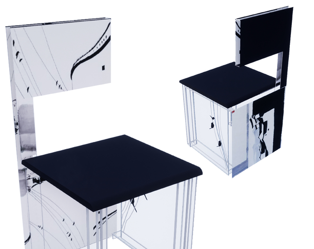 “我负丹青”模块化拼接可变桌椅组合
