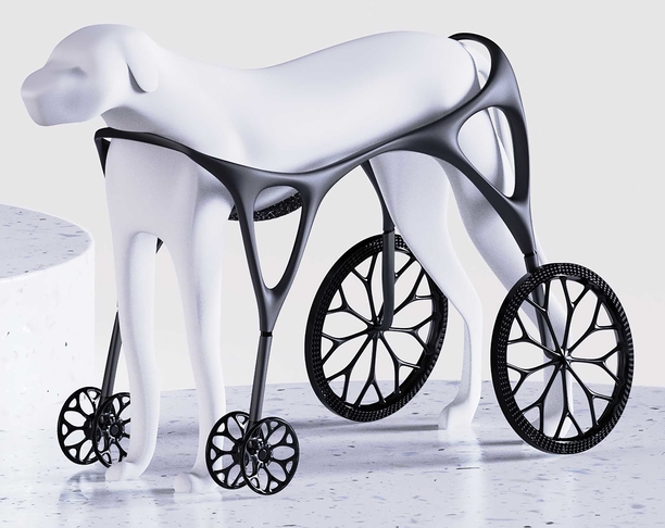 【2021 红点最佳设计奖】Alive / 3D打印动物轮椅