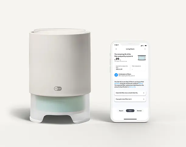 【2022年 iF设计奖】'myclair' air filter subscription service