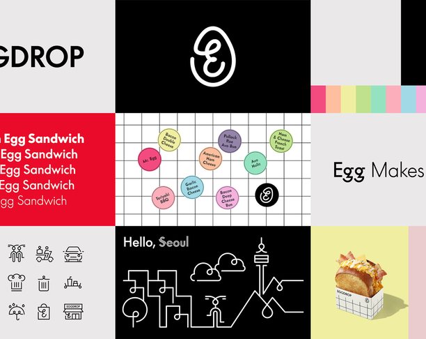 【2022年 iF设计奖】EGGDROP identity branding, healthy sandwich franchise