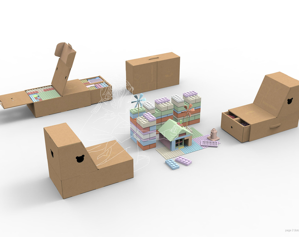 【2022年 iF设计奖】Variable packaging for children's building blocks