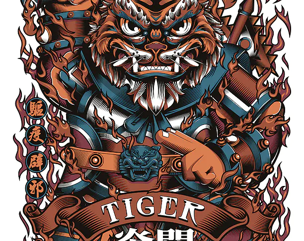 【2023年 iF设计奖】Illustrated Design on Door Gods, Fire Tigers
