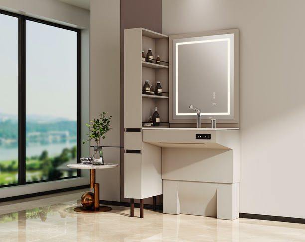 【2023年 iF设计奖】Harmony series Liftable bathroom cabinet