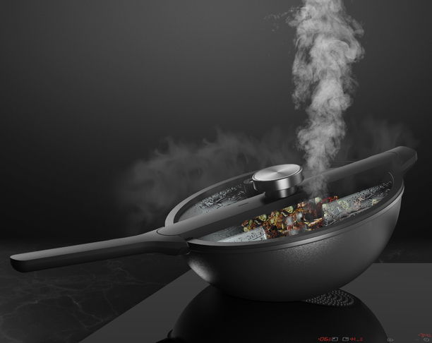 【2023年 iF设计奖】WOQ - The induction wok pan to cook like a chef