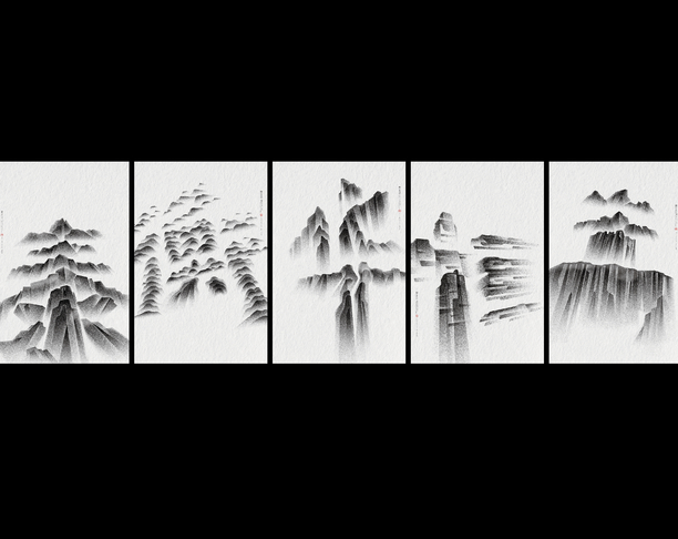 【2023年 iF设计奖】The Five Great Mountains of China Posters 