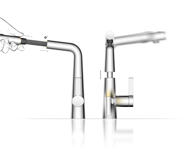 【2024年 iF设计奖】FLIP-series functional bathroom faucet