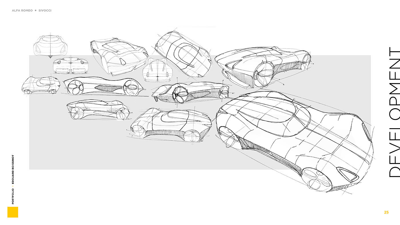 modeling，sketch，automobile，Edouard Boissinot，