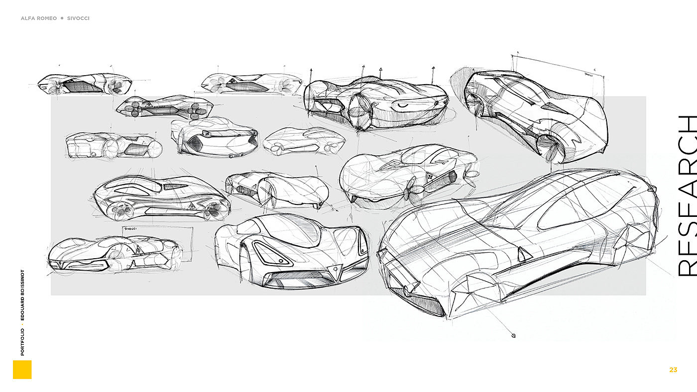 modeling，sketch，automobile，Edouard Boissinot，