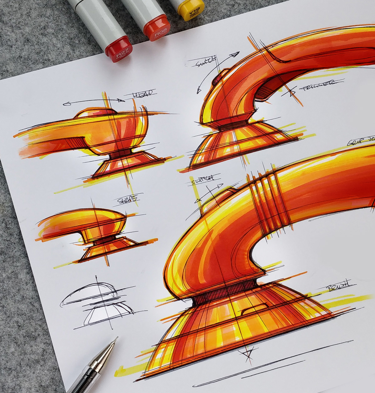 Design Sketches，sketch，Electronic hand drawing，