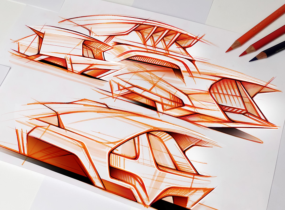 Design Sketches，sketch，Electronic hand drawing，