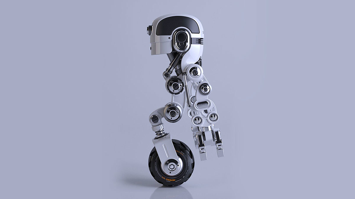 white，robot，X74，