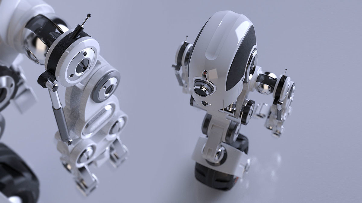 white，robot，X74，