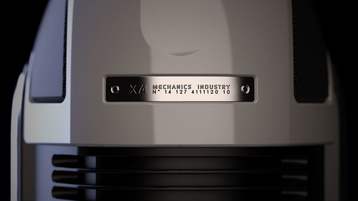 white，robot，X74，