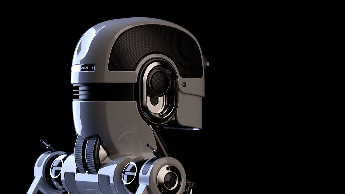 white，robot，X74，