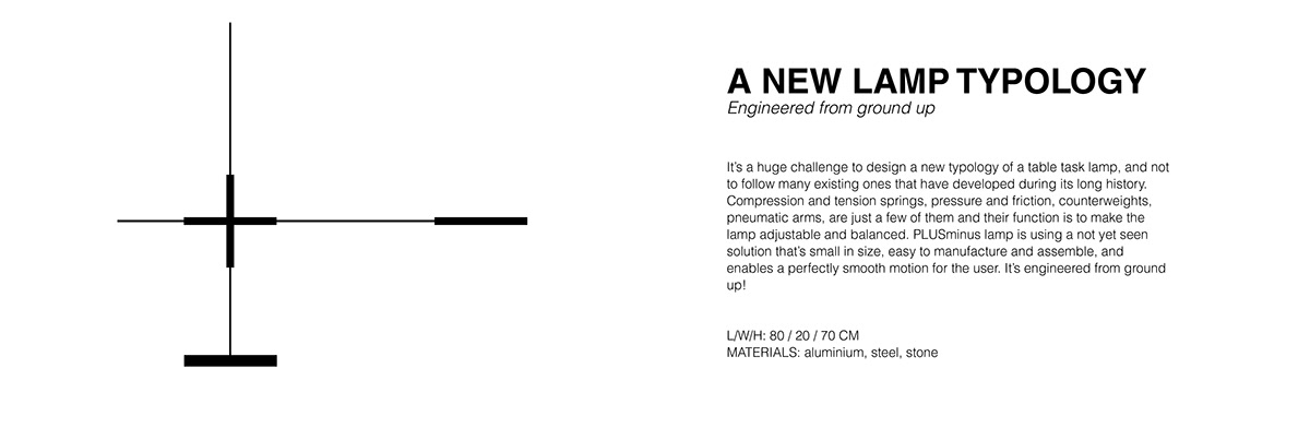 Minimalist，Desk lamp，PLUSminus lamp，